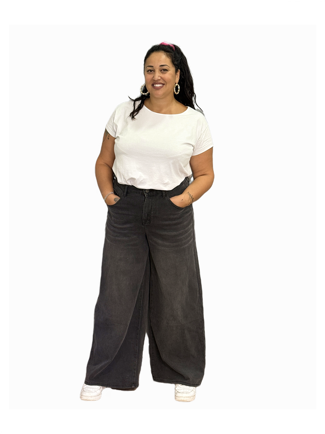 Jeans Nero a Palazzo