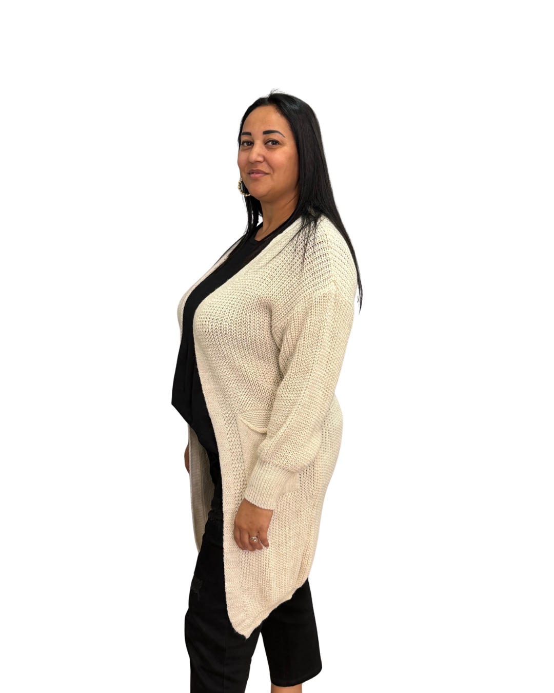 Cardigan Marisol Lungo - Panna