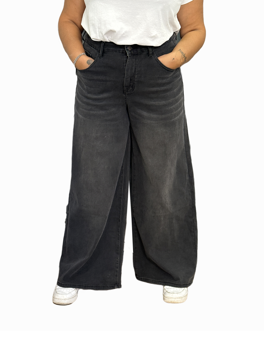 Jeans Nero a Palazzo