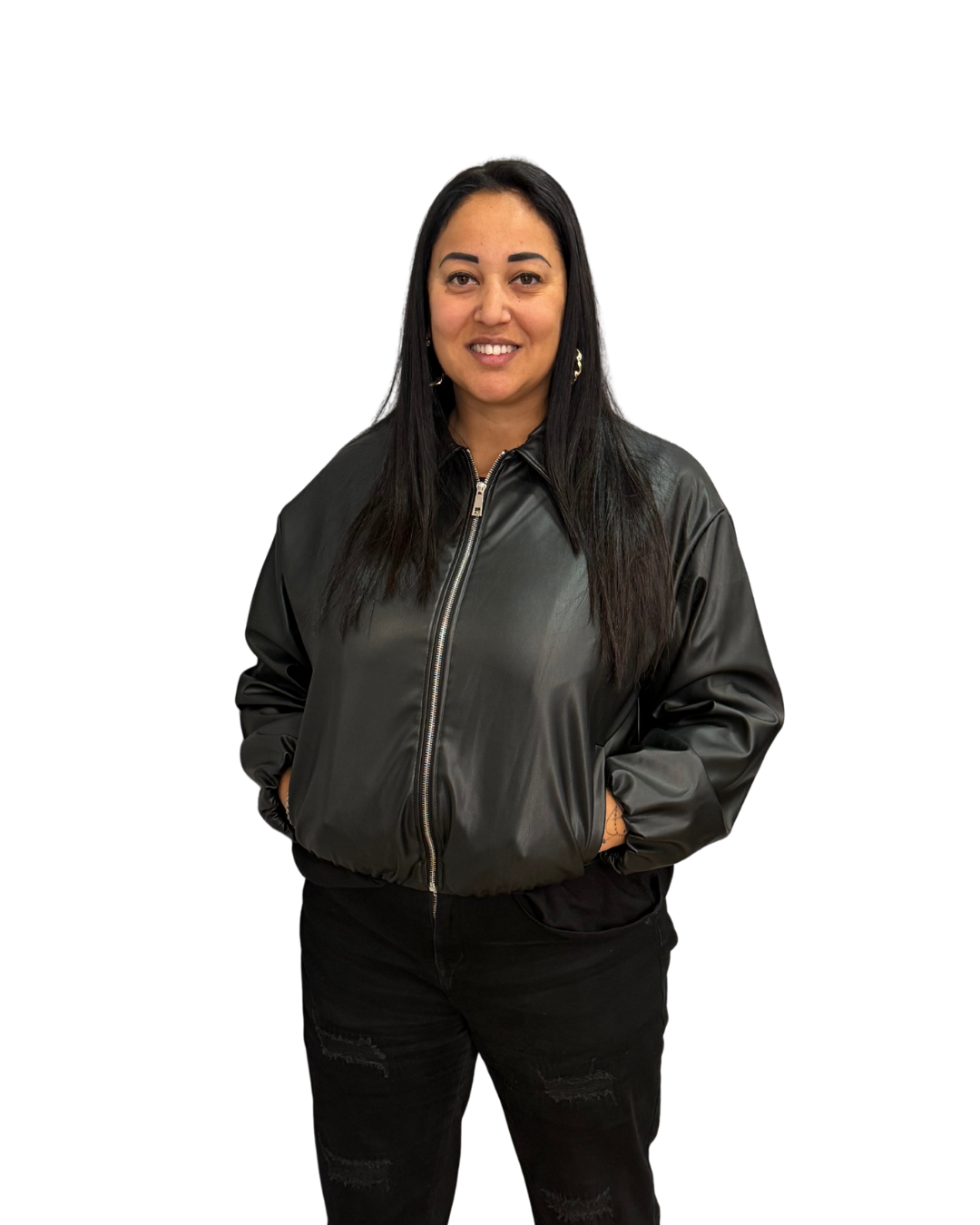 Bomberino in Ecopelle Nero