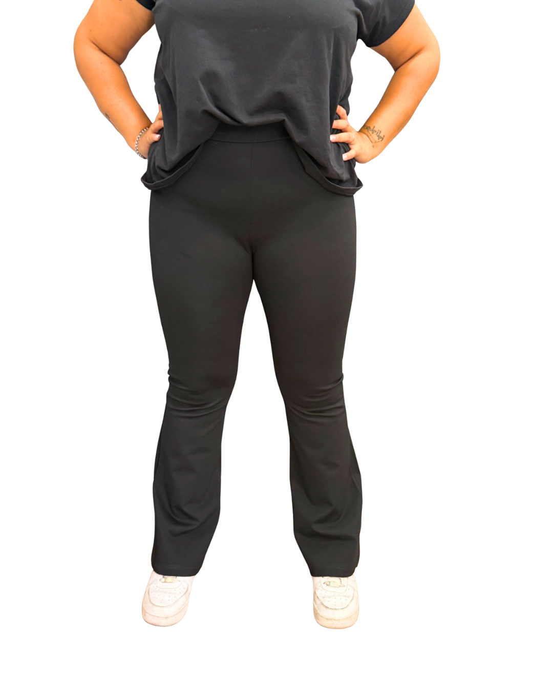Pantalone Basic a zampa Nero